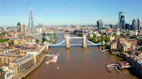 Aerial View Of Tower Bridge In London At Stock Footage Sbv 336140342