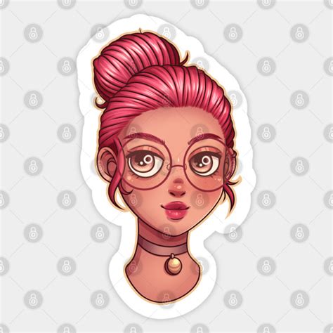Pink Girl Sticker Teepublic