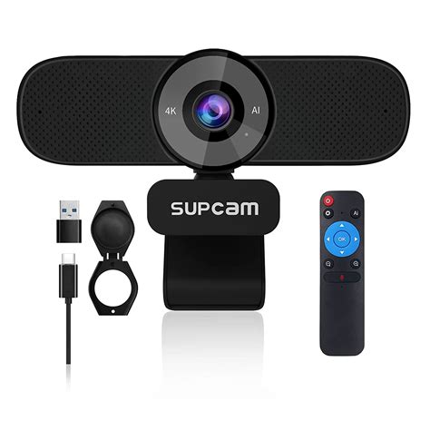 Supcam K Ultra Hd Webcam With Dual Mics For Desktop Computer Ai Auto