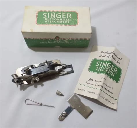 Vintage Singer Lock Stitch Sewing Machine Buttonhole Attachment