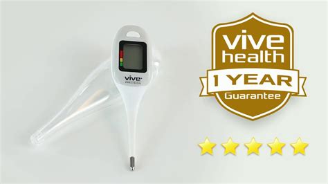 Oral Thermometer By Vive Precision Best Digital Thermometer For Ear Fever Auxillary Rectal