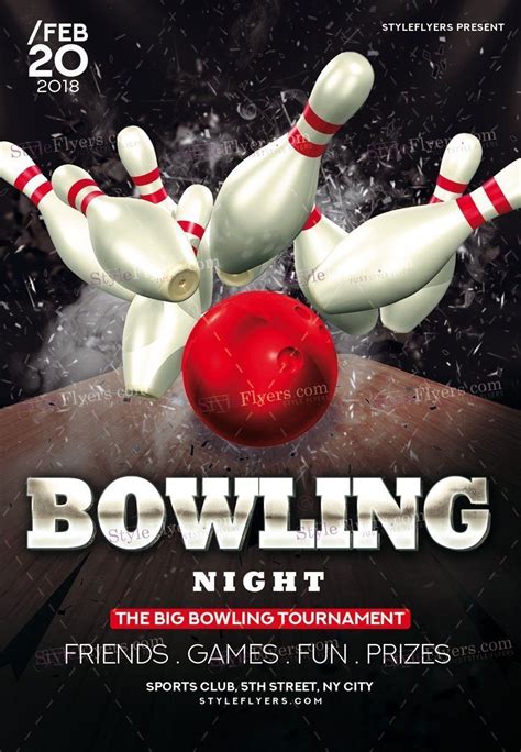 Free Printable Bowling Flyers Templates Printable Download