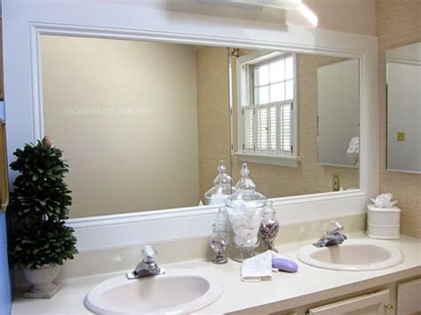 Redo your bathroom mirror with this diy bathroom mirror project. How to Frame a Bathroom Mirror | Bathroom mirrors diy ...