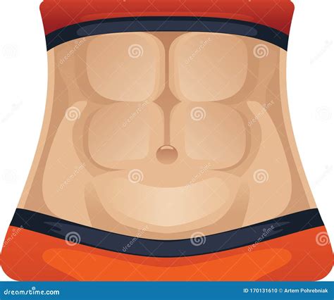 Relief Abdominal Muscles Strong Woman Abs Perfect Stomach Beautiful Fitness Body Vector