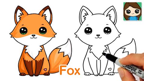 how to draw a cute fox easy 🦊new youtube