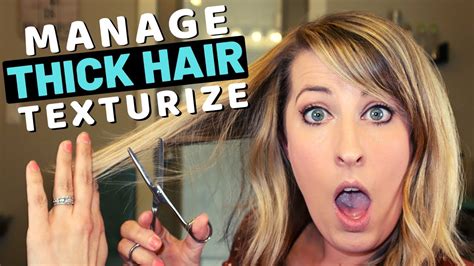how to manage thick hair texturizing ends to thin out hair holds style better youtube