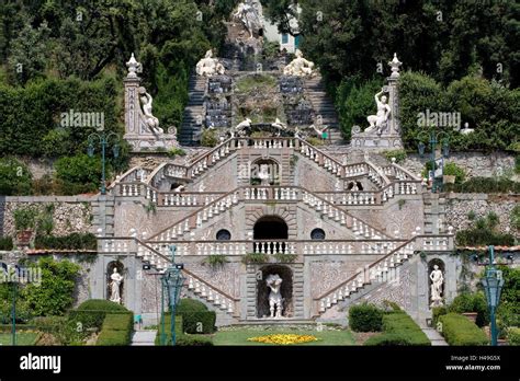 Italy Tuscany Collodi Villa Garzoni Garden Stock Photo Alamy