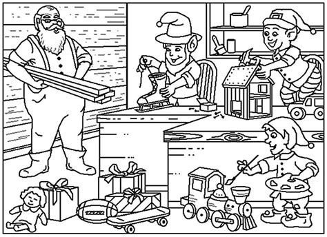 Santas Workshop Coloring Page At Getcolorings Com Free Printable Colorings Pages To Print And