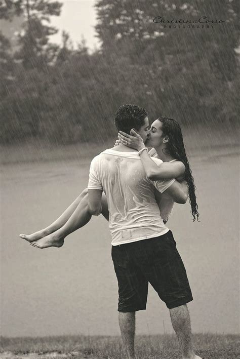 Engagements Christina Corso Rain Photography Kissing In The Rain Couple In Rain