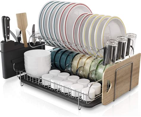 Kitchen Dish Rack Boosiny 2 Tier Large 304 Stainless Steel