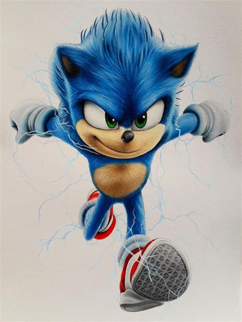 Print Of Sonic Drawing 2020 Etsy Desenhos Do Sonic Desenhos Para