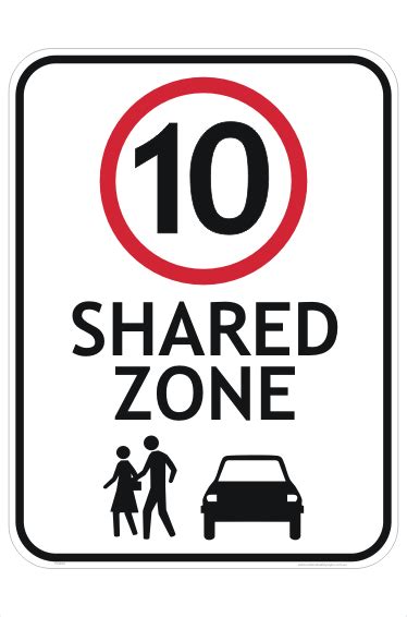 Forklift Shared Zone 10 Kph Sign National Safety Sign