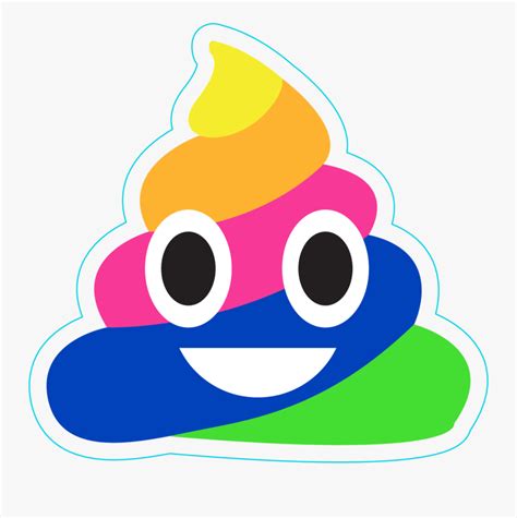 Transparent Clipart Poop Rainbow Poop Emoji Png Free Transparent