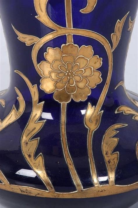 Sold Price Blue Nouveau Art Glass Vase January 6 0114 1100 Am Est