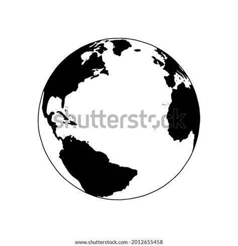 Earth Silhouette Globe Planet Earth Vector Stock Vector Royalty Free