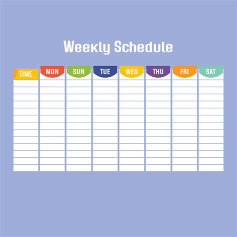 7 Best Free Printable Weekly Work Schedule