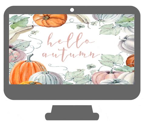 Watercolor Pumpkins Fall Wallpapers For Desktop