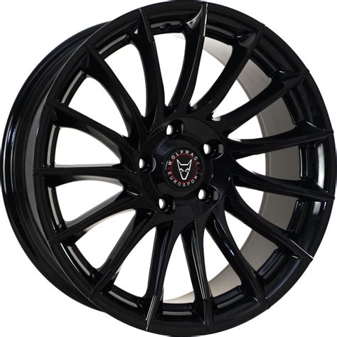 85x18 Wolfrace Eurosport Aero Gloss Black Alloy Wheels Volkswagen T5