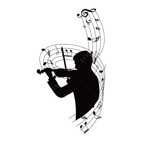 Silueta De Violinista Png Violinista Violin Musical Png Y Vector