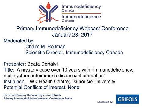 Beataderfalvipresentationfinal Pdf Immunodeficiency Canada
