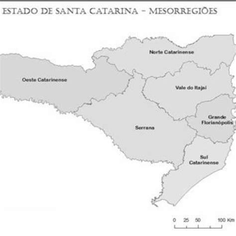 Mesorregiões do Estado de Santa Catarina Figure Mesoregions of the Download Scientific