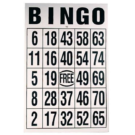 Jumbo Large Print Bingo Cards On Sale Free Shipping