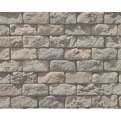 As Creation Stone Brick Pattern Photo Embossed Vinyl Wallpaper 958342