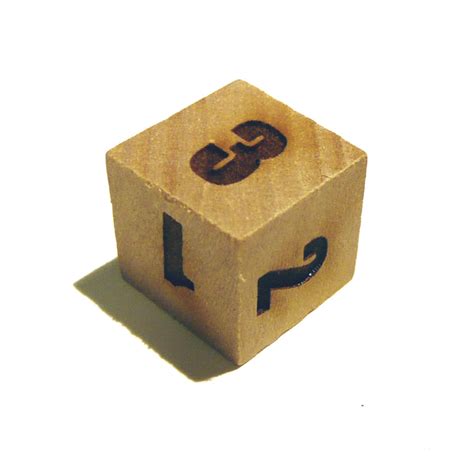 Wooden 3 Sided Dice Tre Games