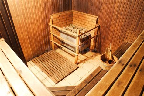 Interior Of Modern Wooden Sauna Stock Image Image Of Healthcare