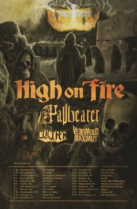 High On Fire 2015 Tour Poster