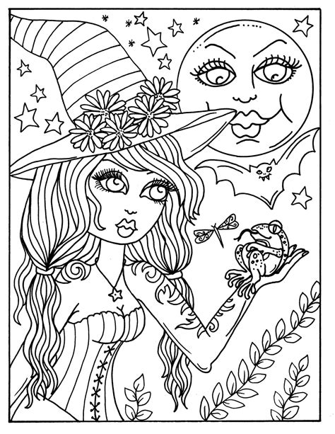 Hocus Pocus Witches Printable Coloring Pages for Adults - Etsy Denmark