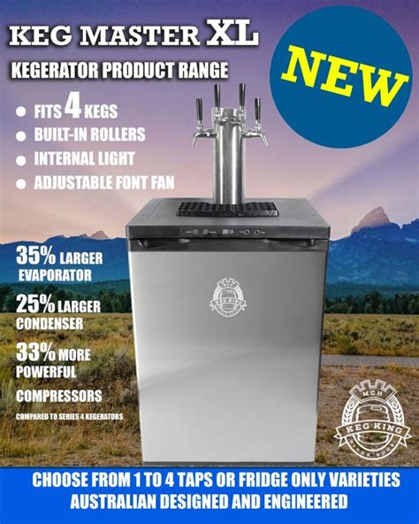 Keg King Kegmaster Series Xl Kegerator Fastap Triple Tap Amdm