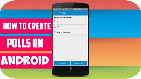 How to create a Poll on Android |TECHSAYYER - YouTube