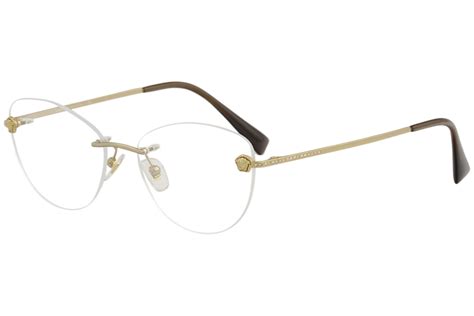 Versace Eyeglasses Ve1248b Ve1248b 1410 Matte Gold Rimless Optical