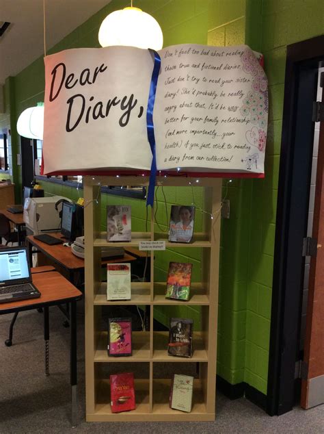 Dear Diary Display Fictionnonfiction Diaries Library Displays