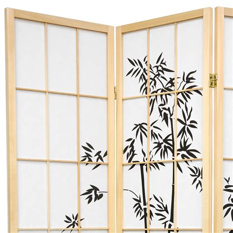 Oriental Furniture 6 Ft Tall Lucky Bamboo Room Divider 3 Panel