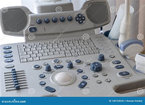Close Up The Control Panel Of The Ultrasound Machine For The Diagnosis