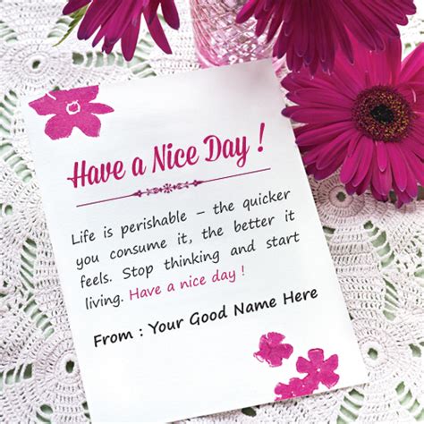 Have A Nice Day Greeting Card With Name Edit