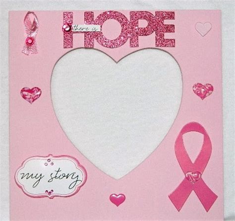 Breast Cancer Picture Photo Frame Awareness Hope 5x7 Heart