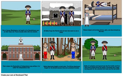 revolutionary war comic storyboard by james1233