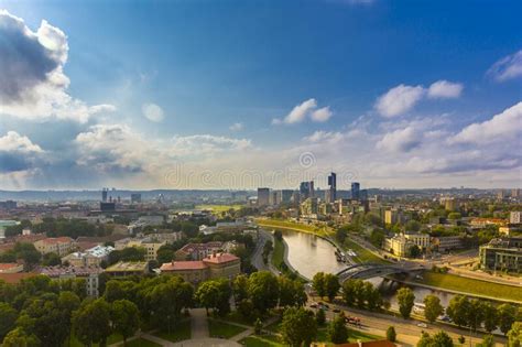 Aerial View On Vilnius The Capital Of Lithuania Stock Image Image