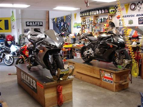 Motorcycle maintenance is a labor of love, but that doesn't mean it has to be. DIY ideas | Garage workshop, Motorcycle storage shed ...