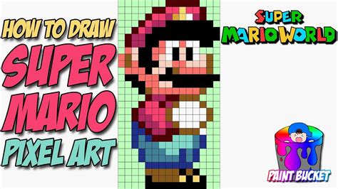 How To Draw Super Mario From Super Mario World Bit Mario Pixel Art