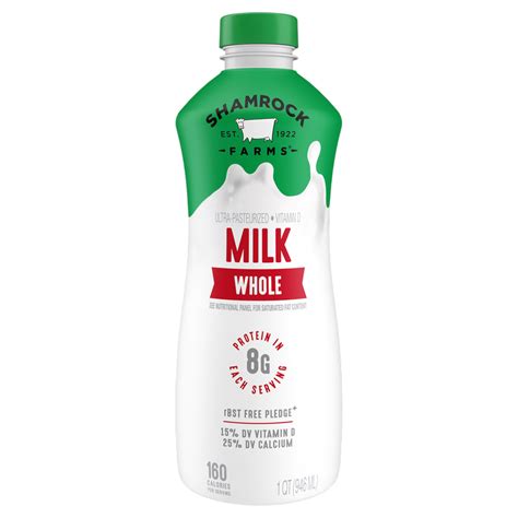 Shamrock Farms Whole White Milk 32oz Drinks Fast Delivery By App Or