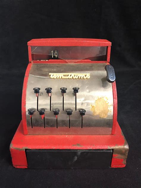 Vintage Metal Tom Thumb Toy Cash Register