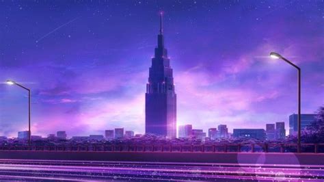 5120x2880 Anime Skyscraper Cityscape Buildings Architecture Night