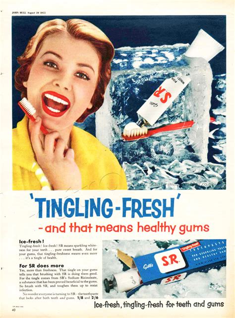 1955 gibbs sr toothpaste vintage magazine advert