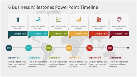 Ppt Vorlage Timeline Cool 6 Business Milestones Powerpoint Timeline