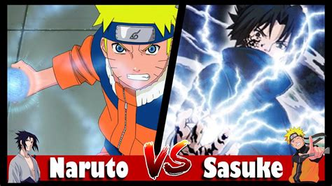 Naruto Vs Sasuke Rasengan Vs Chidori War On The Roof Kakashis