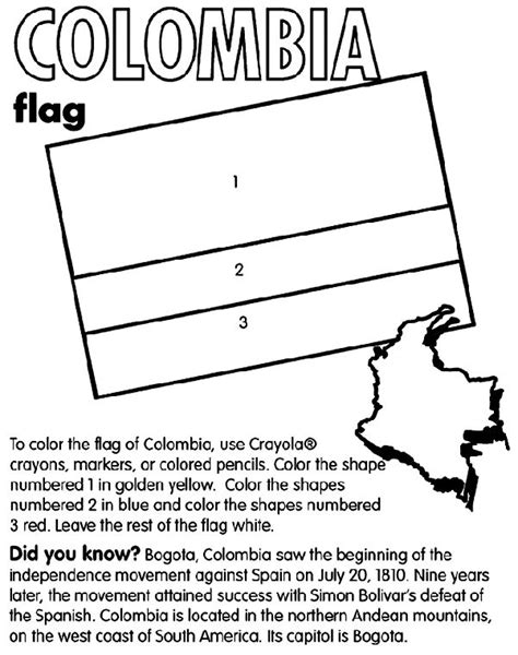Use Crayola Crayons Markers Or Colored Pencils To Color The Flag Of